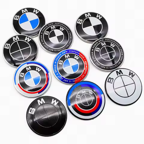 82mm 74mm ABS Hood Trunk Emblem Badge 2-Pin Replacement For BMW E46 E90 F30 F10 E60 X3 X5 1 3 5 7 Se