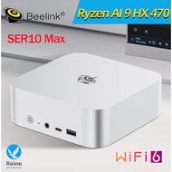 Beelink SER10 Max HX470 Mini PC AMD Ryzen AI 9 HX 470 Processor 12C/24T 2*DDR5 2*PCIe4.0 SSD WIFI6 B