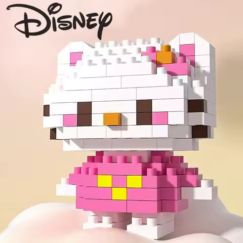 Stitch Hello Kitty LinaBell Building Blocks Princess Ornament Sanrio Disney Figrues Bricks Children'