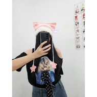 HANDMADE STAR BEANIE CAT HAT/CAT BEANIE KOREAN FASHION AESTHETIC/KAWAI STYLE/SANRIO/CROCHET HAT CUTE