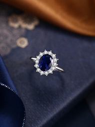 925 Sterling Silver 2.0Ct Real Solid Ring Fashion Women Gift 5A Jewelry Brand Wedding Engagement Sil