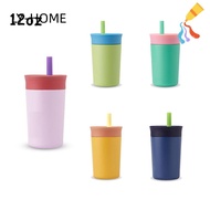 LY-HOME Kids Water Bottle, Stainless Steel 12 Oz Toddler Cup with Straw, Easy To Clean Spill Resista