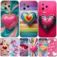 Case For infinix note 12 4G (2023) NOTE PRO 4G (X676B) Silicon Phone Cover black tpu case 3D heart b