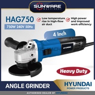 Hyundai HAG750 Angel Grinder 750W 4-inch - Heavy Duty