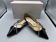 Jimmy Choo 黑色水晶平底鞋