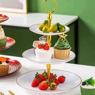 Cake Tier Stand Plate - White 3-Tier Cake Rack