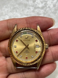 ENICAR  英納格   全自動機械錶  古董   星期日歷   吾行（請自行維修）  男裝  36mm   手錶