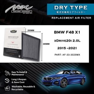 BMW F48 X1 xDrive20i 2.0L 2015 to 2021 33-3025MX Max Racing Exhaust Performance Drop-in Dry Type Air