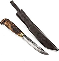 03-01-paja-0005 Nordic Scandinavian Outdoor Knife, Kauhaban Pu Copaya Visa 125#110, Brown
