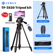 INBEX TF-3520 Tripod Kamera dslr+Bag/140cm tripod camera dslr Profesional Photography Tripod Stand tripotd hp stabilizer for PREMIUM ORIGINAL SLR DSLR KAMERA HANDPHONE Canon Nikon Sony