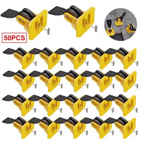 50Pcs/Set Floor Tile Leveling System Tile For Floor Tiles Hand Tile Leveling Device Construction Too