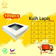 (100pcs) White Window KUIH LAPIS box, TALAM box / LAPIS COOKIE box