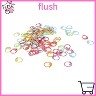 FLUSH 100Pcs  Markers Rings, Colorful Metal Crochet  Markers, Durable Curved Open Metal  Markers For