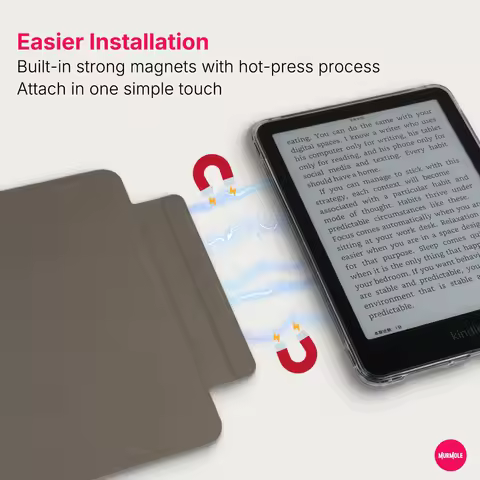 Murmole Classic Stripe Magnetic Detachable Cover for Kindle Colorsoft 7" Paperwhite 12th Basic Kindl