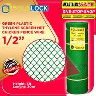 ❀Green Plastic Polyethylene Screen Net Chicken Fence Wire 3 ft 1/2" •BUILDMATE•✧