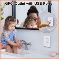 Gfci Outlet Ground Fault Circuit Interrupter Outlets Screwless Wall Plate Included Fast Charging Rec