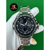 X-Gear X-3847 Autolight Dual Time Stainless steel Men Watch waterproof digital watch jam tangan lela