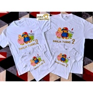 DIDI AND FRIENDS BIRTHDAY TSHIRT CUSTOM MADE DESIGN 04 BAJU SET FAMILY SEDONDON BAJU BUDAK BAJU DIDI