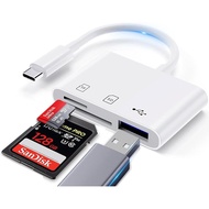 [2024 New Stable Version] SD Card Reader, Type-c Memory Card Reader, 3-in-1 USB/SD/TF Adapter with 0