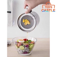 [Fast Shipping] 304 Stainless Steel Oil Filter Pot Household Filter Oil Pot with Filter Net Oil Cup 