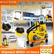 Kid Trolley Luggage 20/22/24 Inch Travel Ride‑on Suitcase Car Shape Cartoon Luggage Cute Suitcase Ch