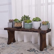 Flower Stand Solid Wood Balcony Ladder Anticorrosive Single Layer Floor-standing Solid Wood Rectangl