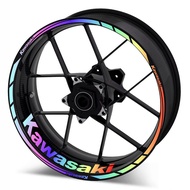 กันน้ำรถจักรยานยนต์ล้อสติ๊กเกอร์ Hub รูปลอกริมลายเทปสำหรับคาวาซากิ Z900 650 750 800 1000 400นินจา ZX