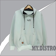 420 - OVERSIZE JUMBO MEN'S HOODIE SWEATER SIZES ML XL XXL BIG SIZE BLACK MINT CREAM BURGUNDI AUTHENT