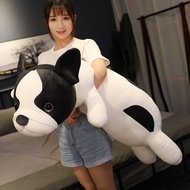 COD 80-120cm Lying French Bulldog Plush Toys Staffed Cute Dog Puppy Animal Doll Soft Long Sleep Pill