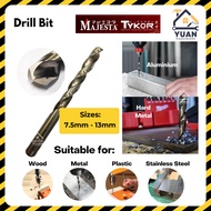 7.5mm ~ 13.0mm Heavy Duty Majesta Steel Drill Bit | Mata Drill Bit | HSS Bit | Steel, Wood, Plastic,