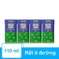 Lốc 4 hộp sữa tươi tiệt trùng Vinamilk Green Farm rất ít đường 110 ml (từ 1 tuổi)