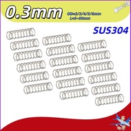 SUS304 Compression Springs d0.3mm * OD2-6mm  Corrosion Resistant Industrial Spring [DTY-XMB]