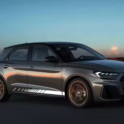 Car Racing Stripes Door Sticker Vinyl Decal Trims For Audi A1 8X GB GBA Sportback Quattro Ego TFSI E