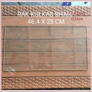 Rak Kulkas Sharp Tempered Glass 1 pintu dan 2 pintu SIDOARJO