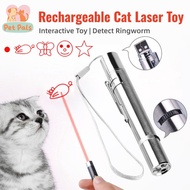 LED Laser Funny Cat Stick Laser Cat Toy USB Rechargeable Cat LED Laser Interactive Toy Pet Play Cat 