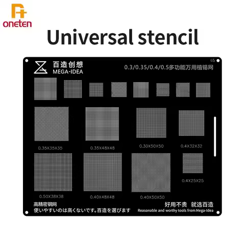 QIANLI MEGA-IDEA Black BGA Reballing Stencil 0.3 0.35 0.4 0.5mm Multifunction Universal Planting Tin