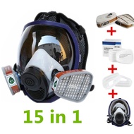 15 in 1 Full Face Gas Mask For 3M 6800 Facepiece Respirator Painting Spraying