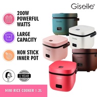 Giselle Mini Rice Cooker 1.2L with Non-stick Pot and Steamer 200W (KEA0371)