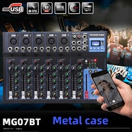 Professional Audio Mixer 7/4 Channel Bluetooth USB MP3 Audio Mixer Microphone Effect Mixer