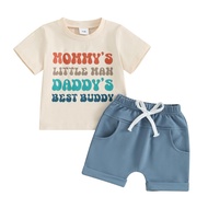 Baby Boy Summer Clothes 6 12 18 24 Month 3T Toddler Boy Outfits Cute Letter Infant T Shirts + Shorts