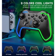 BEBONCOOL Switch Transparent Programmable Pro Handle Adapt to Switch/Lite/OLED Compatible Android/IO