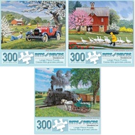 Bits and Pieces - Value Set of Three (3) 300 Piece Jigsaw Puzzles for Adults - Each Puzzle Measures 