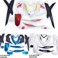 NVX NVX155 AEROX 155 V2 DOCTOR COVERSET COVER SET BODYSET DOCTOR DR.WHITE 003