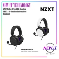 NZXT Relay Wired PC Gaming Headset Hi-Res Certified DTS 7.1 Surround Sound Lightweight&Comfortable D