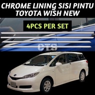 Window Chrome Lining Toyota Wish New / Door Belt Moulding Toyota Wish / Chrome Sisi Pintu Kereta (4P