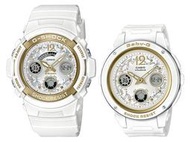 【威哥本舖】Casio原廠貨 G-Shock & Baby-G LOV-19A-7A 聖誕節小天使情侶對錶