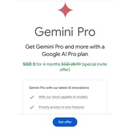 Gemini Pro 4 Months Free Redeem Activation Link 🔥