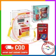 MAINAN ANAK MINI POM BENSIN / SPBU PERTAMINA / MAINAN SHELL PLAY IT