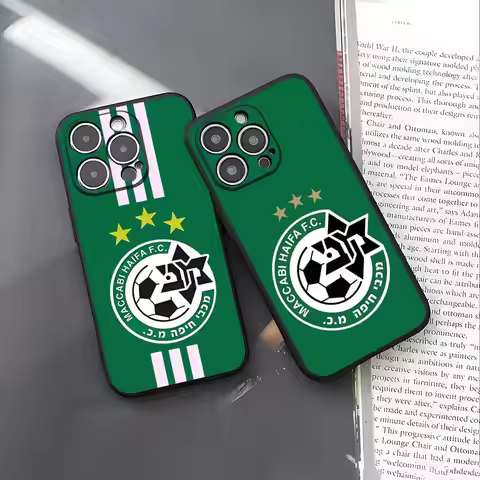 H-HaifaS Flag MaccabiES Phone Case For 16 Pro Max Iphone 15 14 Pro Max 13pro 11 X Xs Xr 8 7Plus Sili