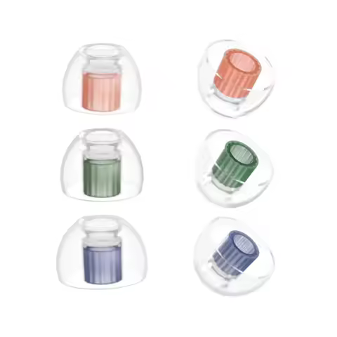 SpinFit W1 Double Layered W-Shaped Core Eartips (1 Pair) with Enhanced Noise Isolation and Superior 